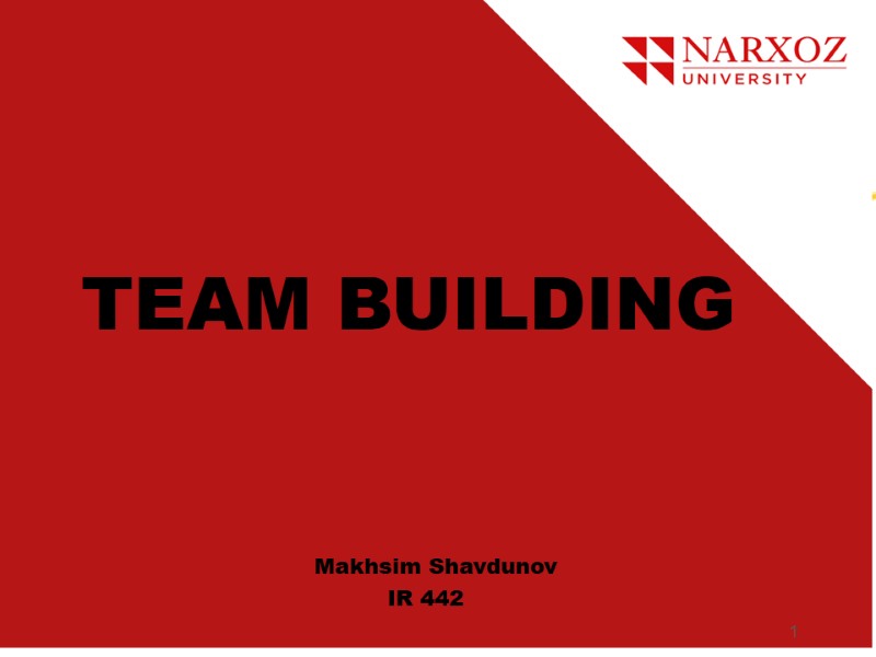 1 TEAM BUILDING Makhsim Shavdunov         